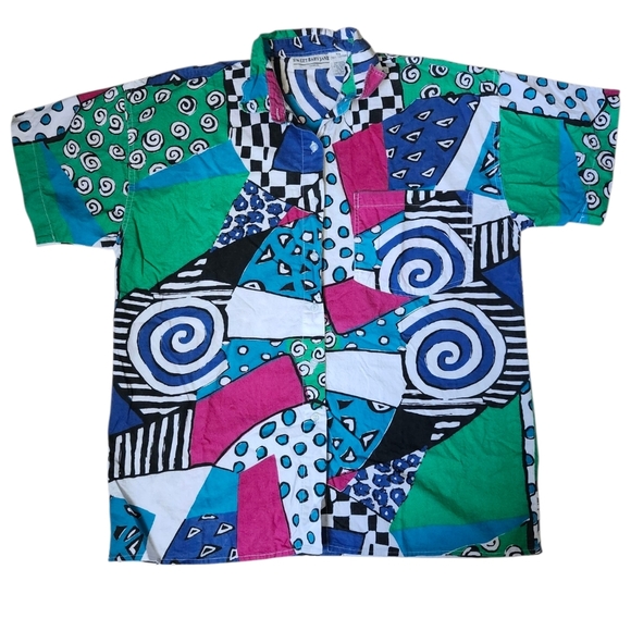 Vintage Sweet Baby Jane Abstract Button-up Shirt - Picture 1 of 4